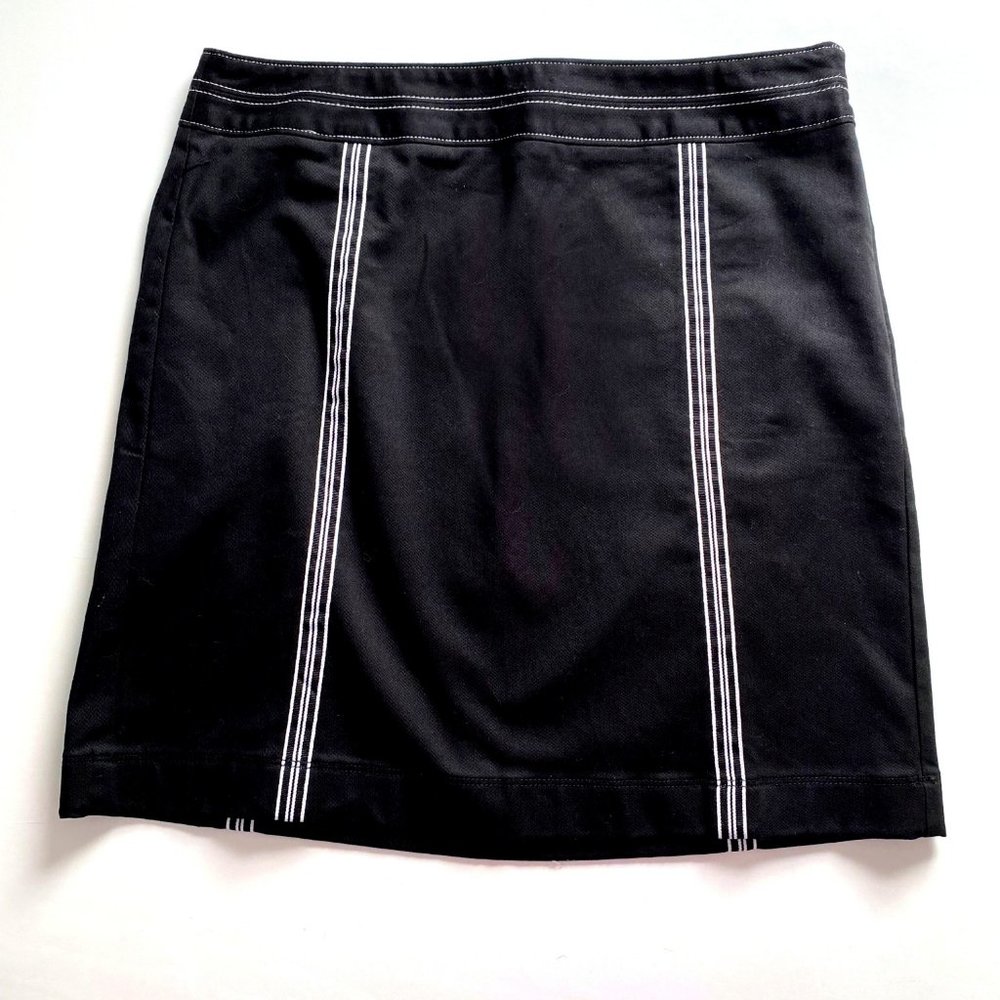 Ann Taylor LOFT Smooth Fit Black and White Skirt